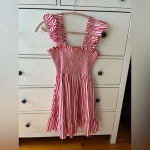 Hill House Red and White Striped Dress